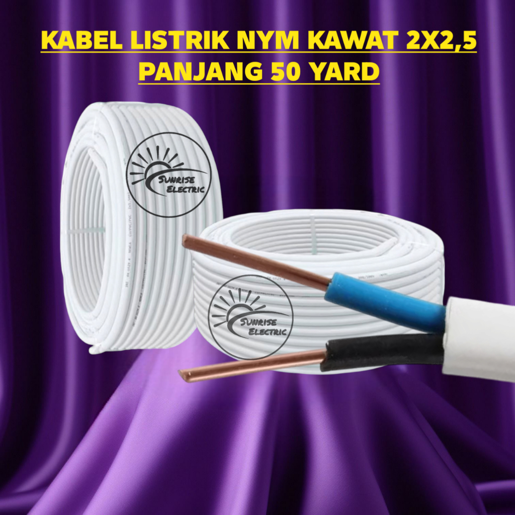 Kabel Listrik Kawat NYM Super 2x2.5 45 Meter Kawat Besar