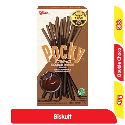 

Pocky Biskuit Stik Double Choco Cokelat Ganda 47 g