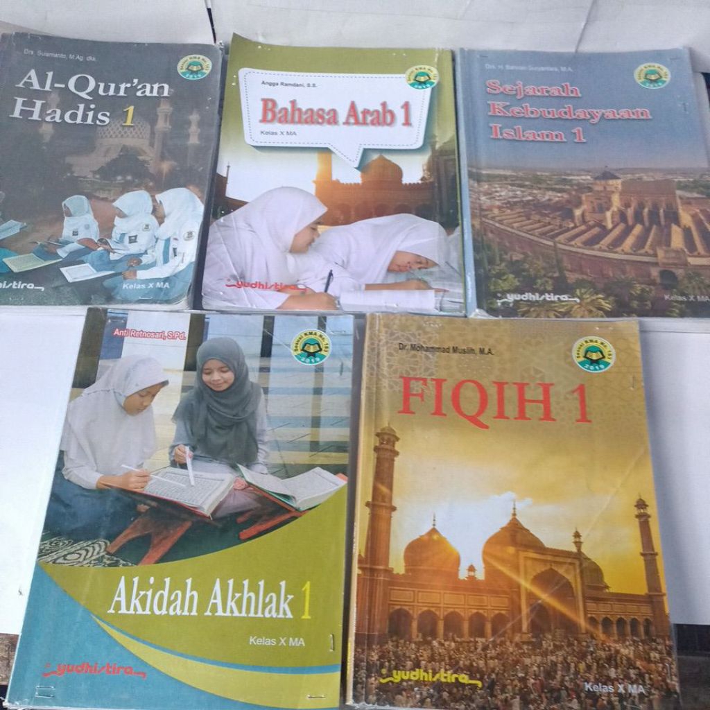 buku paket agama Islam kelas 1/10 SMA /MA Yudistira 2019. Alquran hadis bahasa Arab ski akidah akhla
