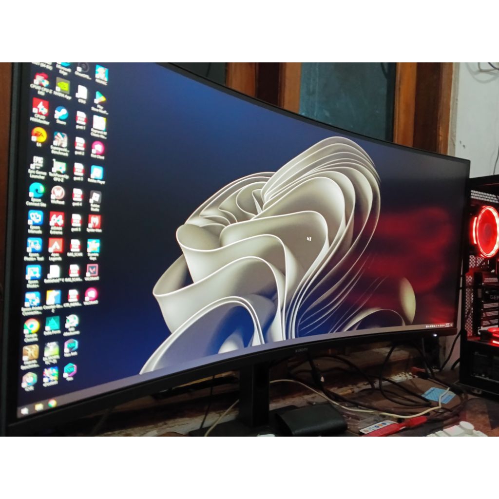 Monitor Xiaomi 34" 180hz fullset garansi panjang