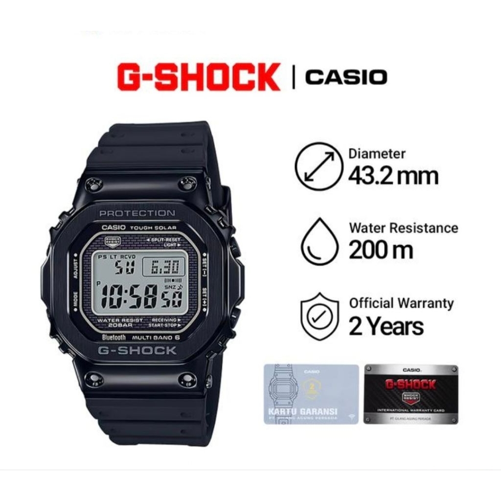Casio G-Shock GMW-B5000G-1D / GMW-B5000G-1DR Jam Tangan Pria Original