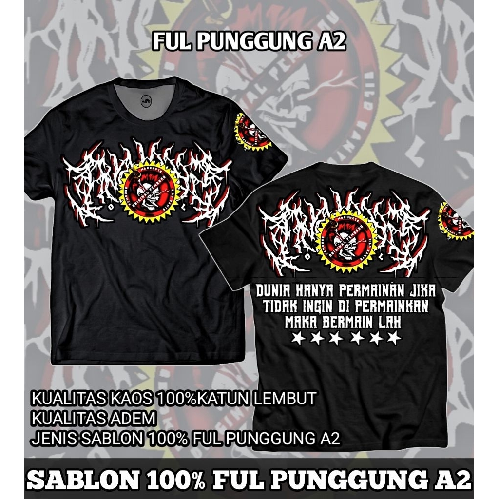 kaos pembantai regas terbaru kaos distro disain terbaru PEMBANTAI REGAS ful punggung A2