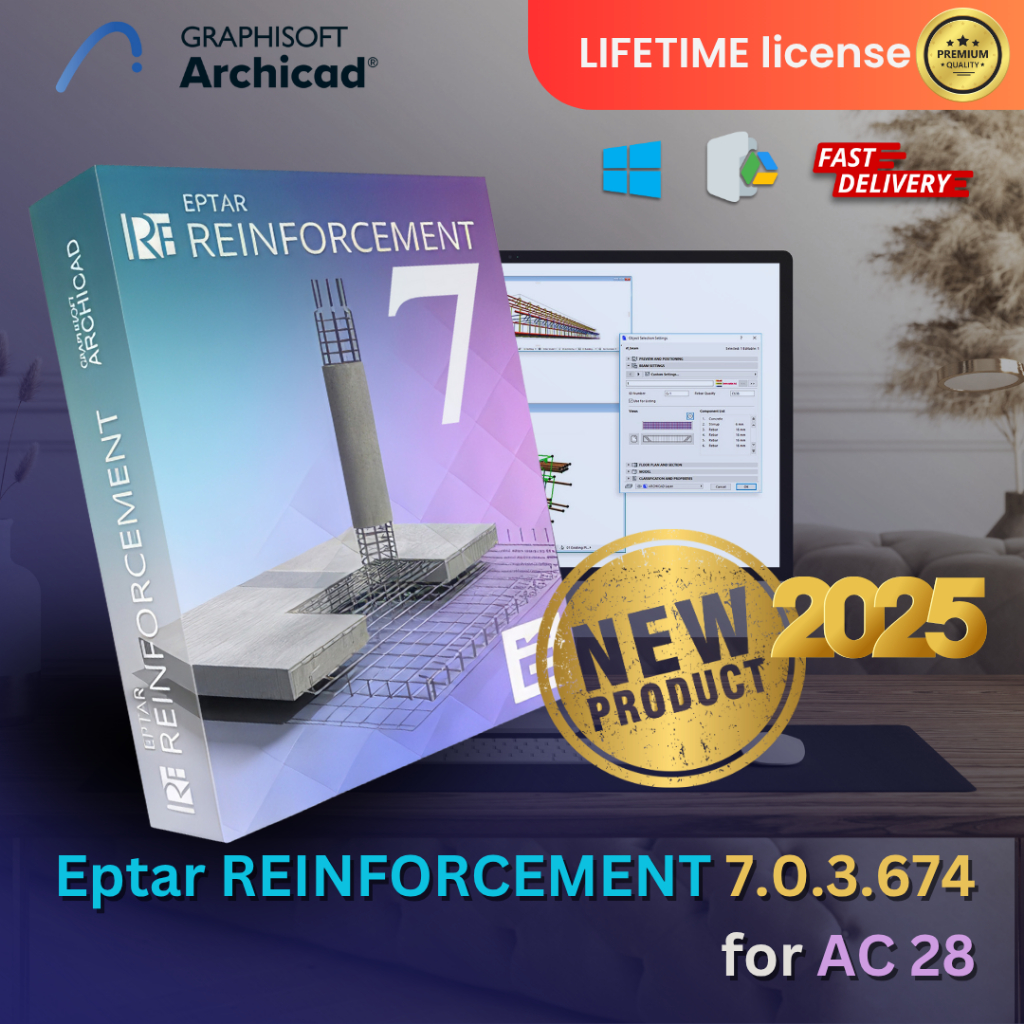 Eptar Reinforcement 7.0.3.674 WIN for ArchiCAD 28, Versi paling Baru 2025 ( Versi Terakhir ) - Lifet