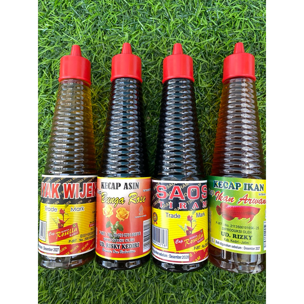 

Paket Hemat Isi 4 (Minyak Wijen,Kecap Asin,Saos Tiram,Kecap Ikan) 150ML HALAL