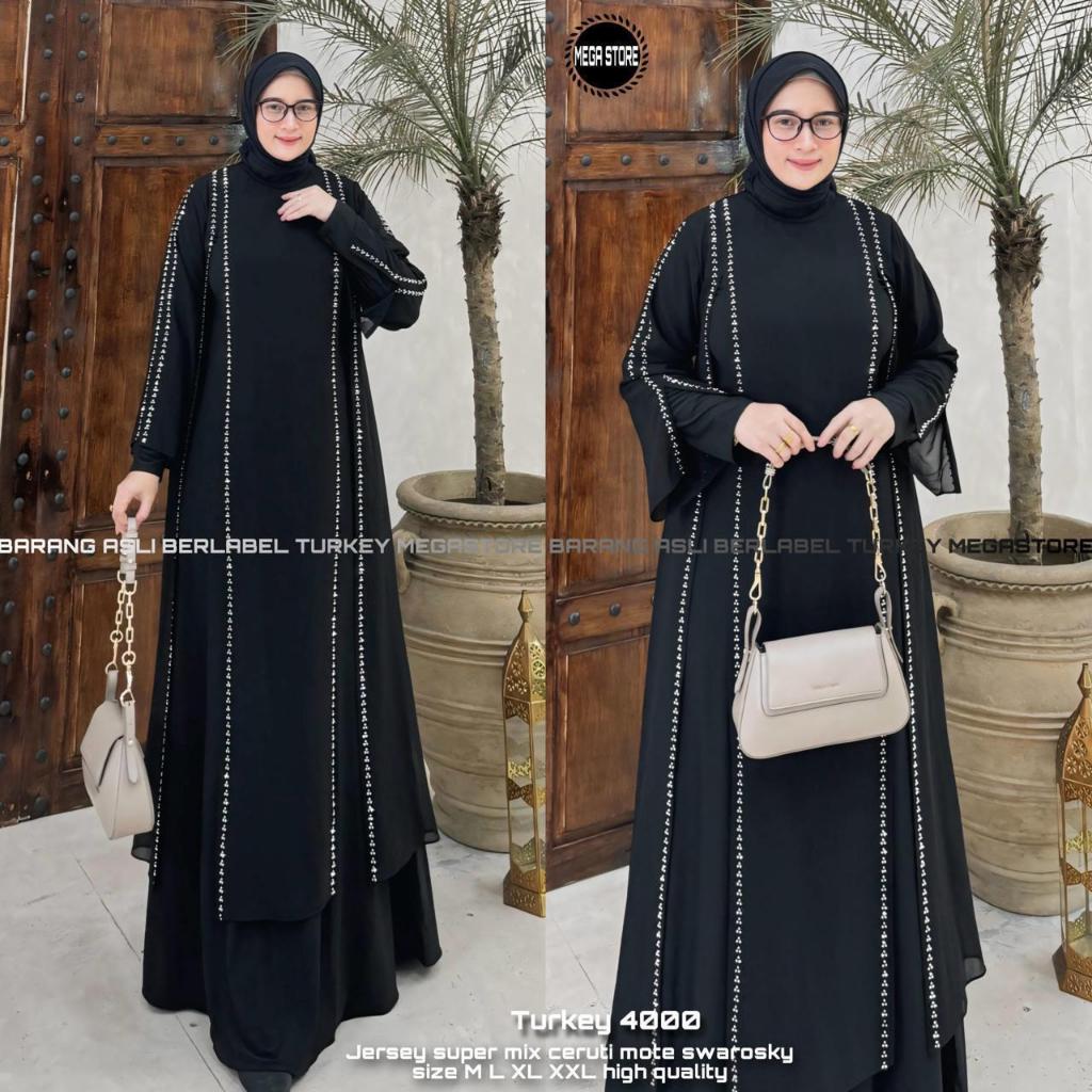 Duta Fashion Solo - Abaya Turkey Modern Gamis Bordir Arab Saudi Super Jumbo Mewah