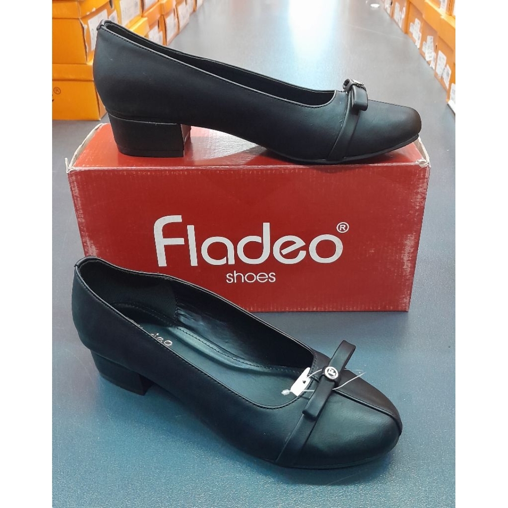 Sepatu heels pantofel 3cm Fladeo Original