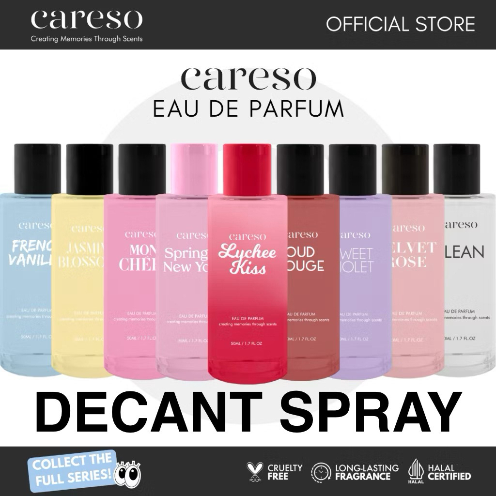 NEW Careso Eau De Toilette Persian Peach decant share EDP EDT Nude Tuberose lychee kiss clean jasmin