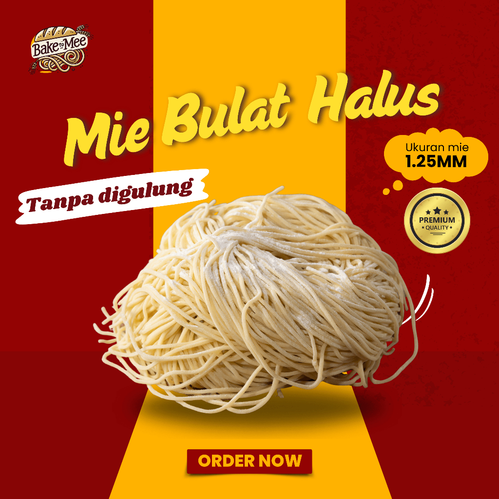 

Mie Mentah Bulat Halus 1.25mm - 1kg - Tanpa Digulung