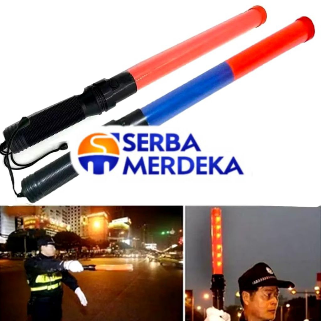 Tongkat Lampu Lalu Lintas Tongkat Lalin Tongkat Parkir kelap kelip nyala baton lalu lintas