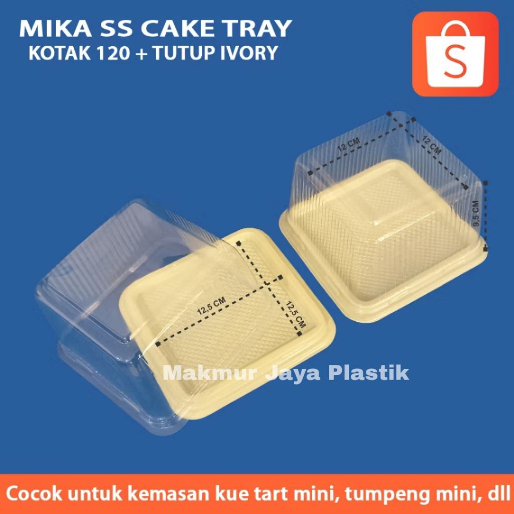 (10 pcs) Mika CT 120 Ivory/Mika Cake Tray 120/Mika Tumpeng Mini Mika Hantaran/Mika Tumini 12 cm/Mika