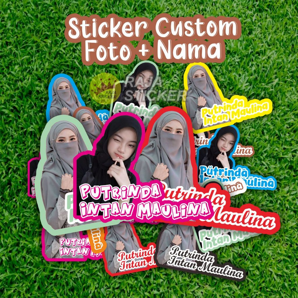 

Stiker Foto dan Tulisan Nama Custom / Stiker nama dan foto
