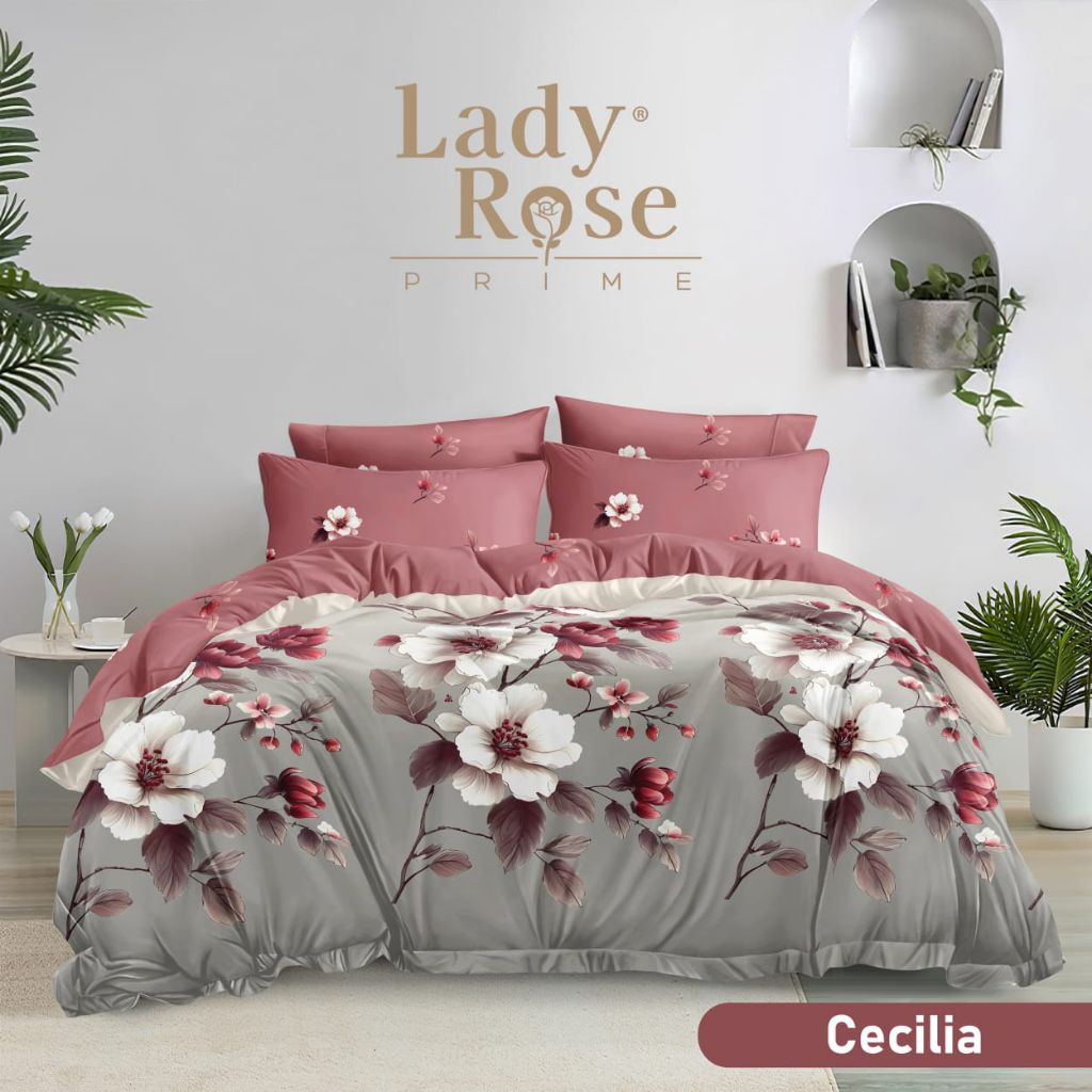 Lady Rose - Bedcover Lady Rose Set Queen 160x200 King 180x200 Tinggi 30cm Motif Terlaris
