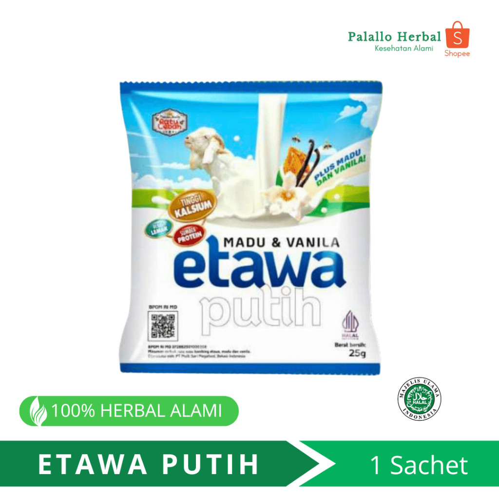 

Susu Kambing Etawa Putih Madu & Vanilla Ratu Lebah Full Cream per SACHET