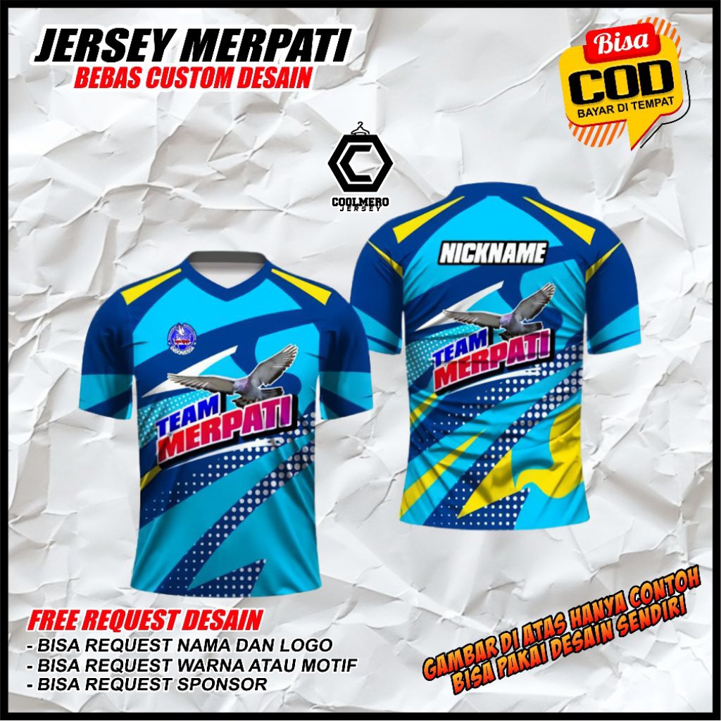 KAOS JERSEY MERPATI FREE BEBAS REQUEST UBAH WARNA NAMA BURUNG DLL