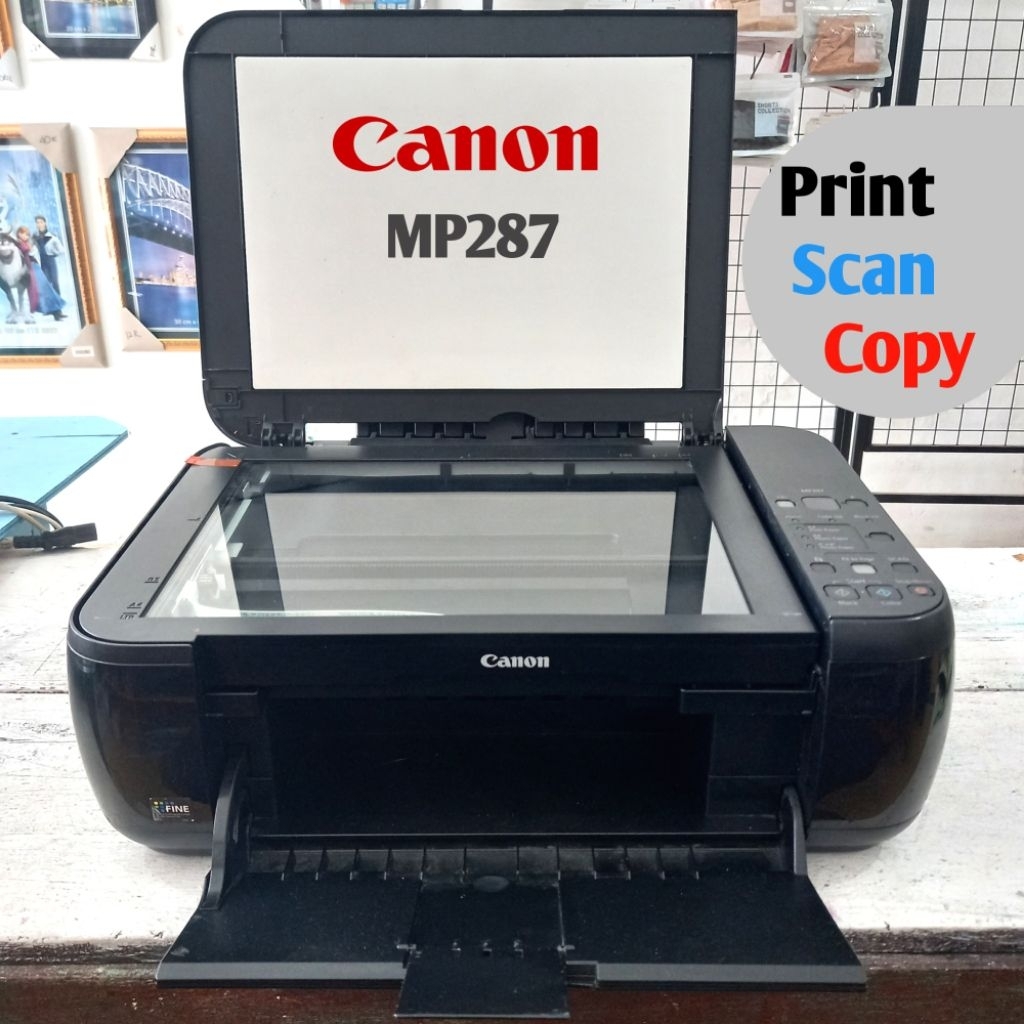 Printer CANON PIXMA MP287 ALL IN ONE Print Scan Copy (ORIGINAL Full Colour Bekas Bagus Siap Pakai)