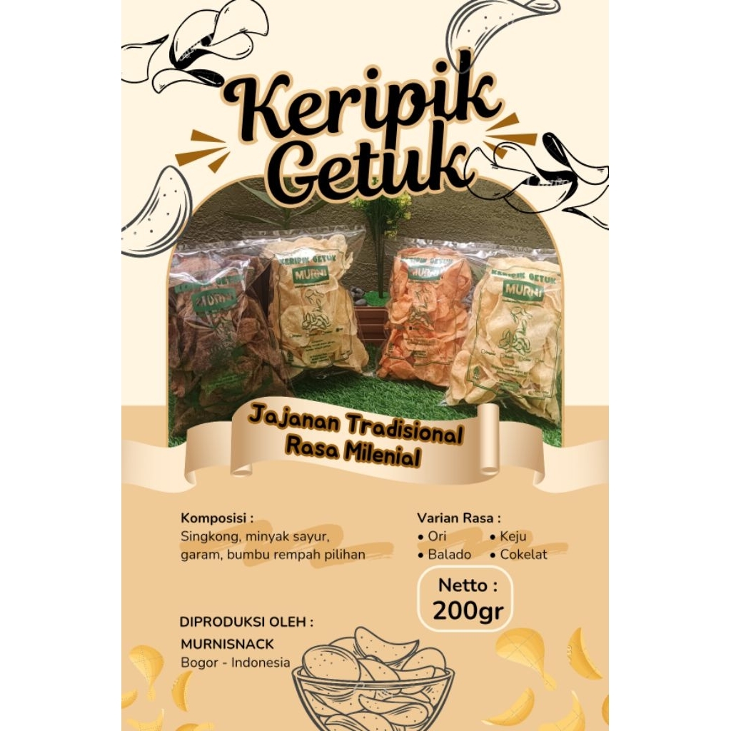 

KERIPIK GETUK SINGKONG MURNI SNACK