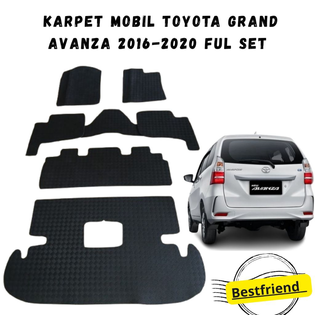 Karpet Mobil Avanza Grand New Tahun 2016-2020 Set Lengkap, Karpet Matras Mobil Avanza Tahun 2016-202