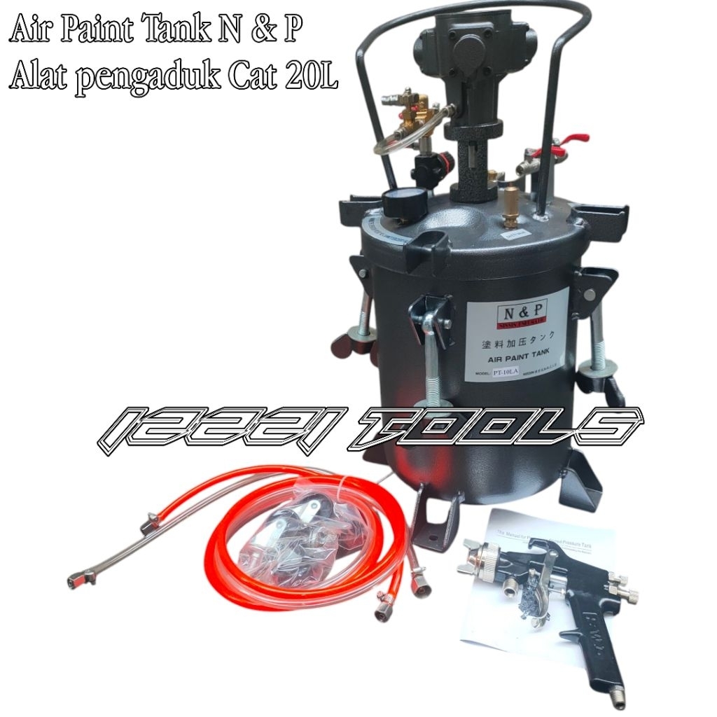 Paint Tank Mesin Mixer Alat Pengaduk Cat 20 Liter Pressure Tank Paint Pot