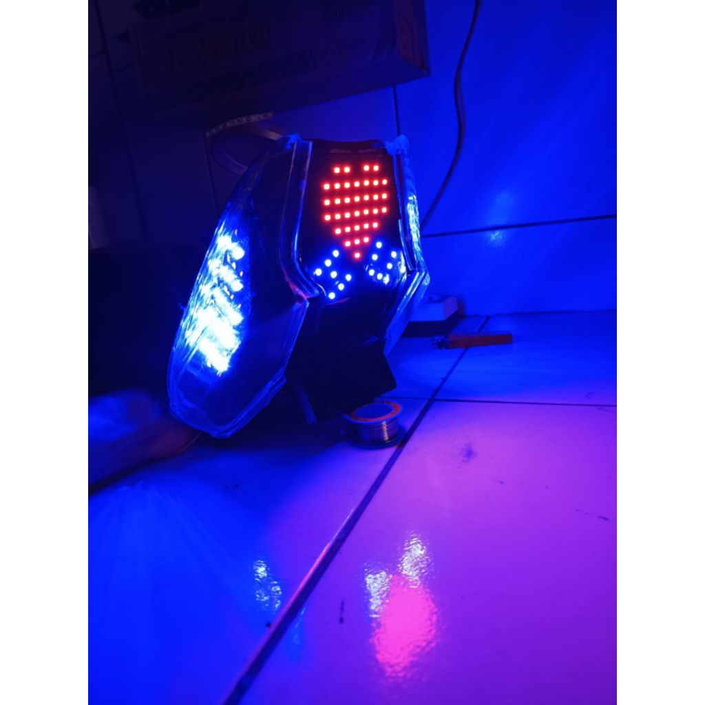 stoplamp running+sein running 2mode supra x 125 old sudah pnp lampu led running supra x 125 old