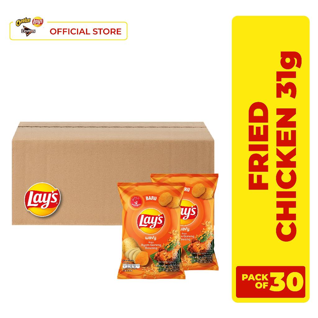 

Lay's Wavy Fried Chicken Potato Chips 31gr - Pack of 30