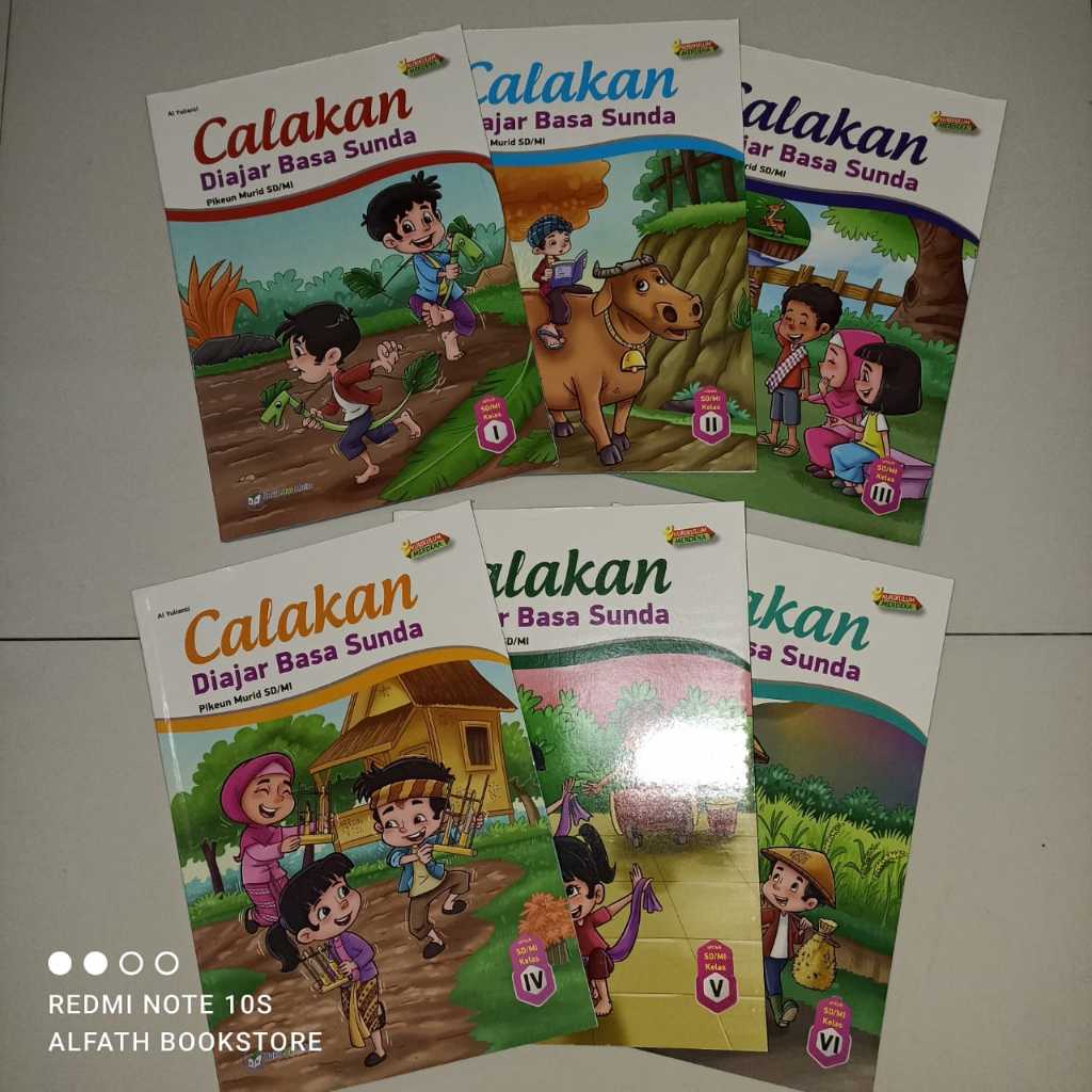 BUKU CALAKAN DIAJAR BASA SUNDA KURIKULUM MERDEKA UNTUK SD KELAS 1-6 PENERBIT BUKIT MAS MULIA