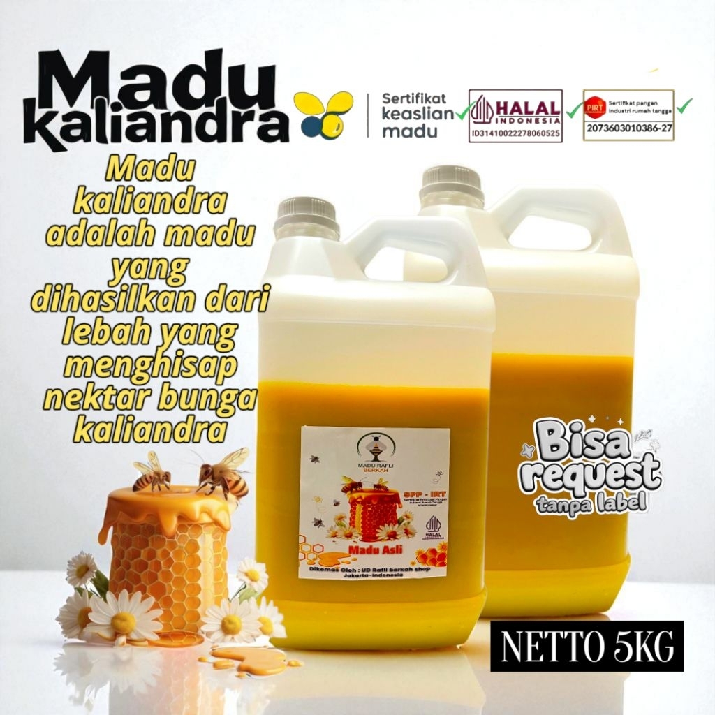 

madu kaliandra isi 5kg_madu asli tanpa campuran_sudah uji laboratorium