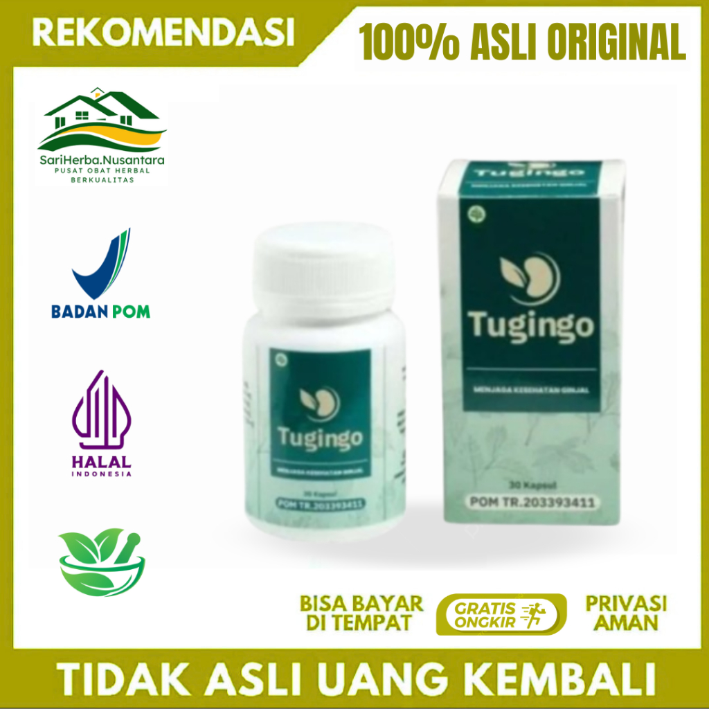 Tugingo Obat Herbal Batu Ginjal Tugingo 30 Kapsul Original BPOM