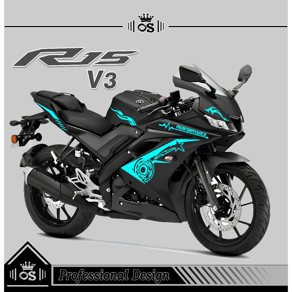 STRIPING R15 V3 / MTF 46 / STIKER CUTTING / STIKER MOTOR R15 / STIKER YAMAHA R15 V3/ STIKER / SIMPLE