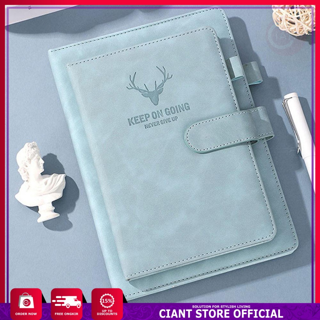 

BUKU CATATAN COVER KULIT NOTEBOOK HARIAN TUTUP KUNCI MAGNET MINIMALIS