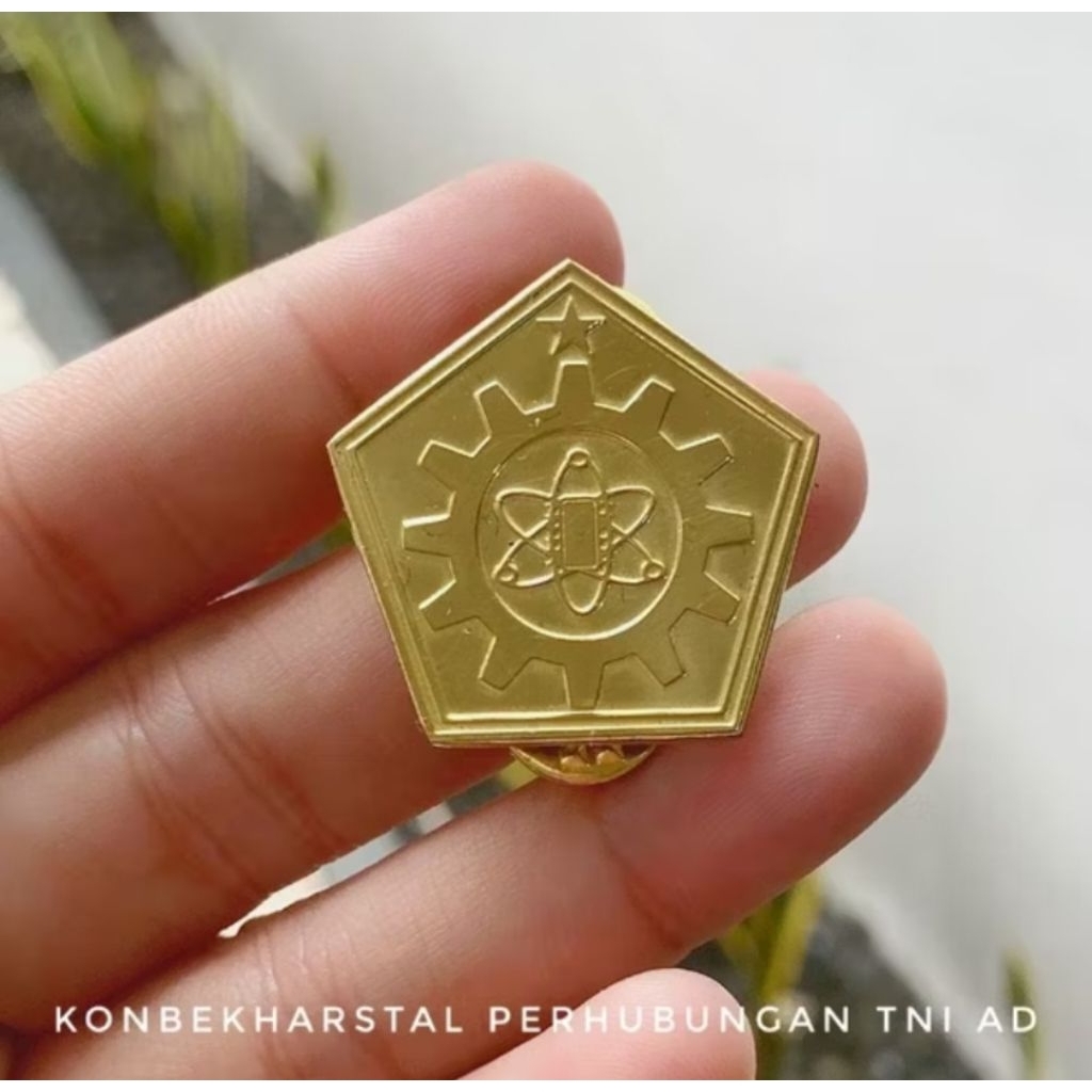 Brivet/Brevet/Wing Kobekharstal Perhubungan TNI AD 100% kuningan