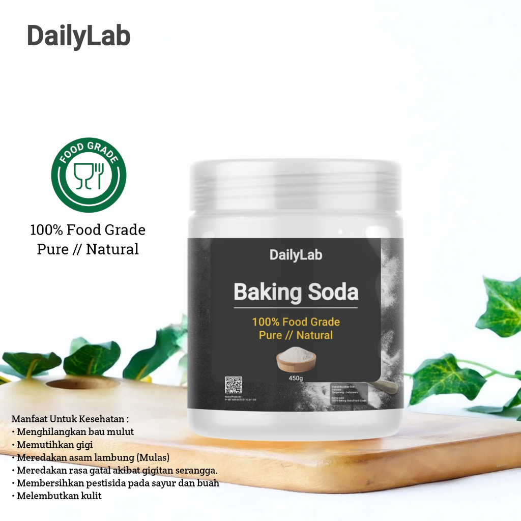 

DAILYLAB - BAKING SODA 100% FOOD GRADE / PURE / NATURAL / KONSUMSI KESEHATAN 500GR