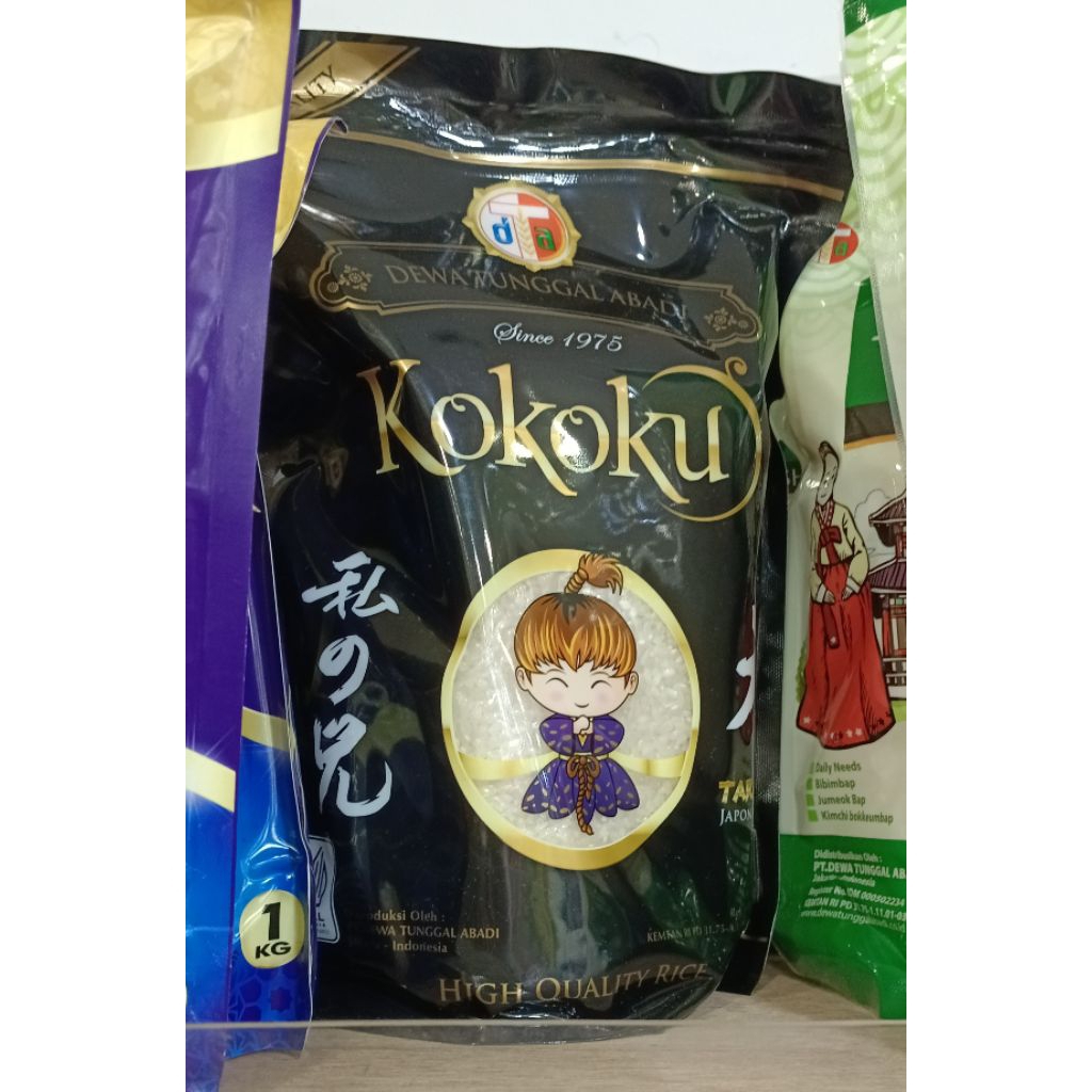 

KOKOKU beras tarabas japonica 2kg - japonika jepang sushi