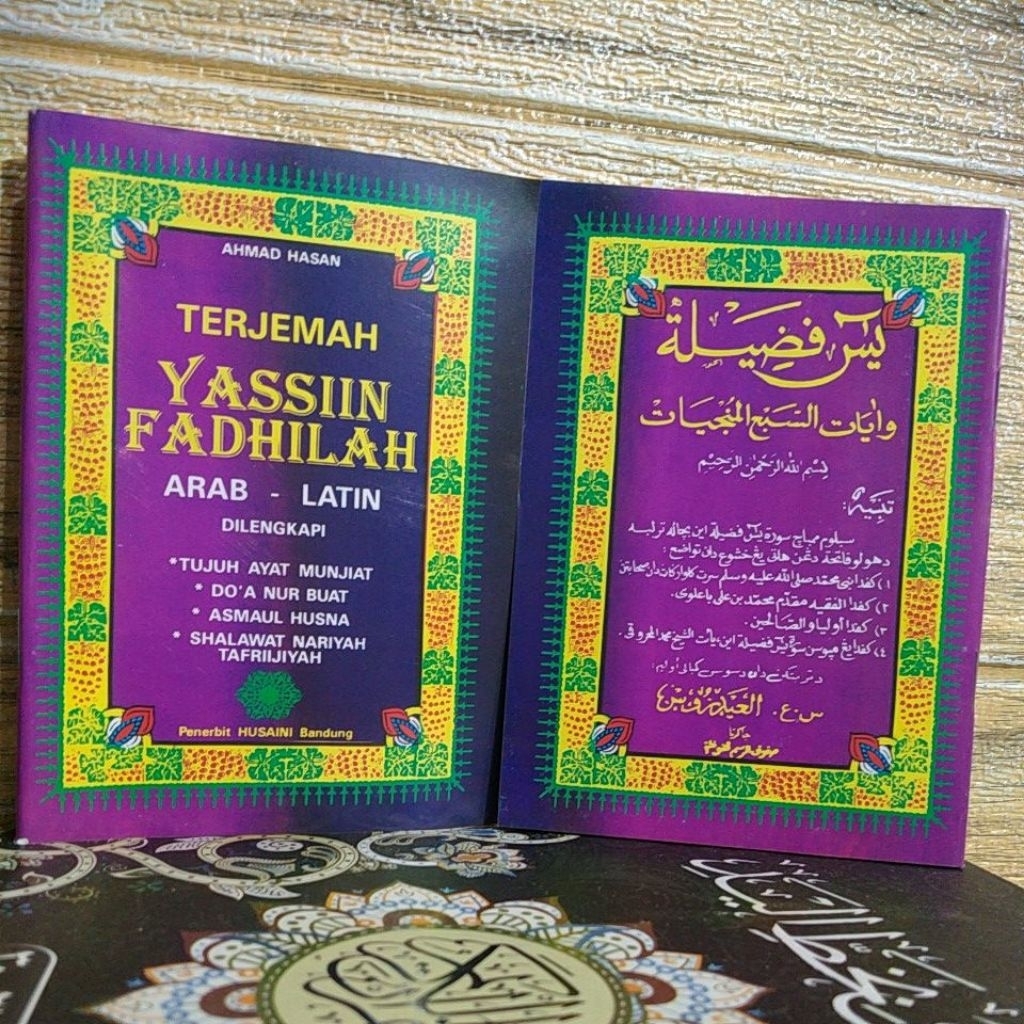 terjemah Yasin Fadilah kecil saku arep latin A6 dilengkapi 7 ayat munjiyat doa Nurbuat Asmaul Husna 