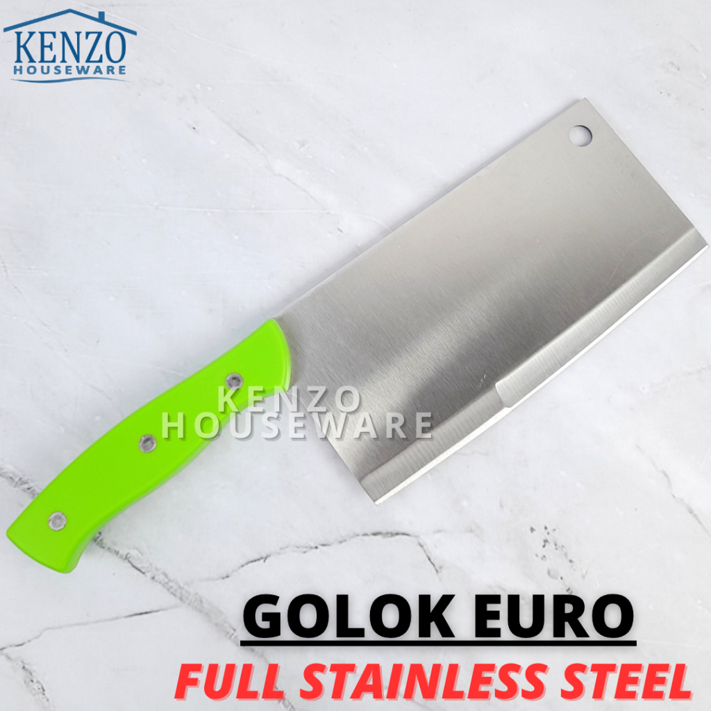 Pisau Golok Daging KOMODO Pisau Golok EURO Stainless 2 Mata Pisau Potong Daging Tulang Sapi Ayam