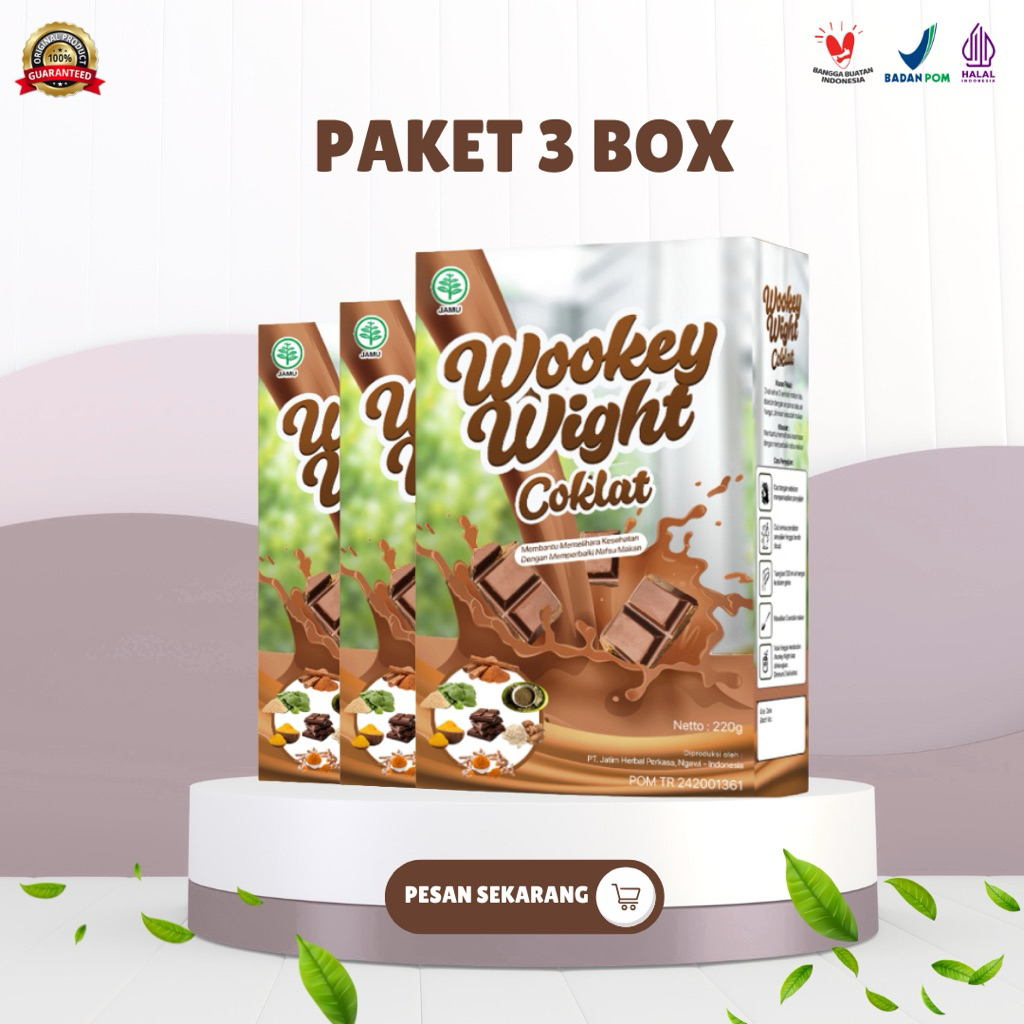

PAKET SPESIAL [ 3 BOX ] - Wokey Wight Rasa Coklat - Susu Penambah Berat Badan 220gr