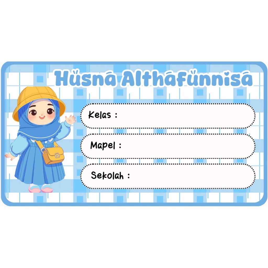 

Sticker / Stiker / Label Nama Buku Tulis / Sticker Buku Sekolah / Sticker Mata Pelajaran / Sticker Custome Nama Anak