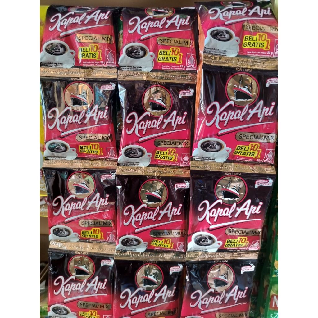 

Kopi Kapal Api Special Mix Kopi+Gula ( 1 Renceng isi 11 Pcs )
