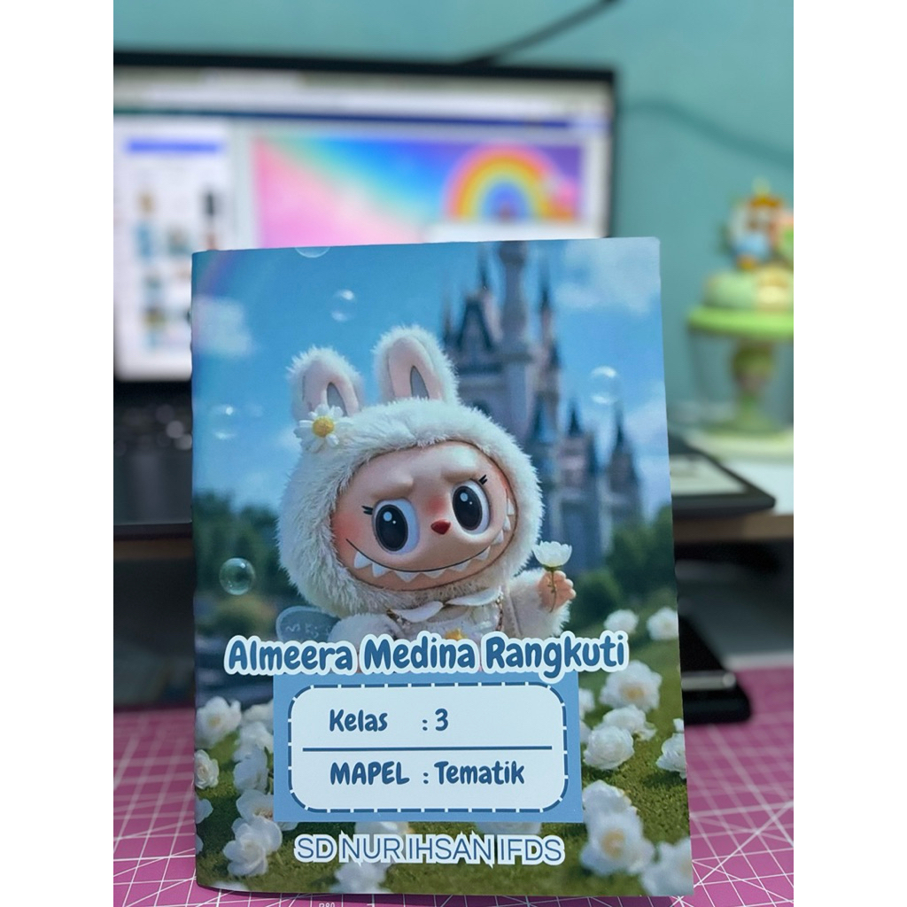 

buku tulis custom labubu