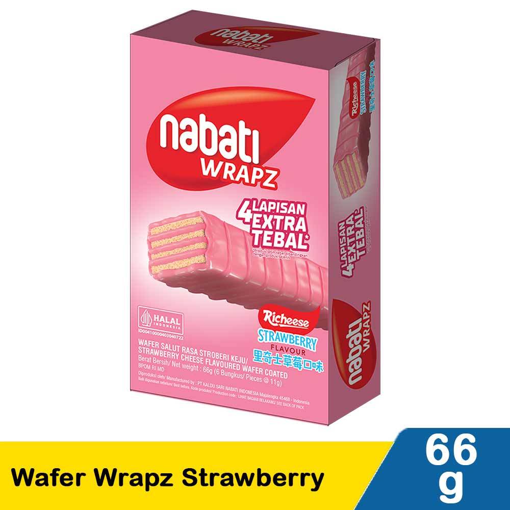 

nabati richeese wafer wrapz strawberry 66g