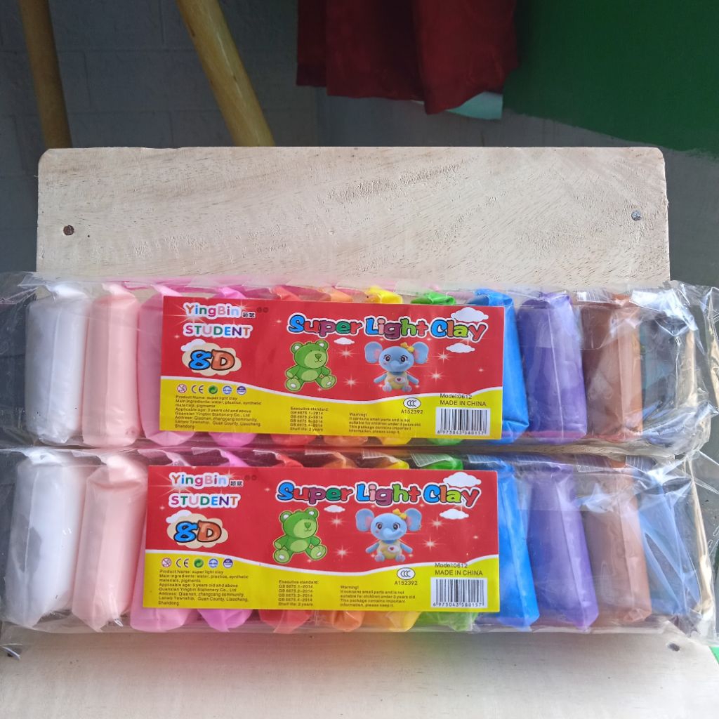 rainbow clay, mainan anak edukatif, clay warna-warni