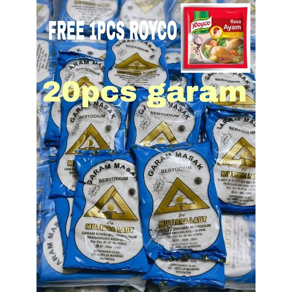 

20Pcs Garam Masak Halus Beryoudium Free 1Pcs Royco Termurah