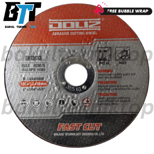 DOLIZ Batu Potong Gurinda Gerinda 4" Inch Cutting Wheel / Batu Cutting Modern 4 Inch Ori