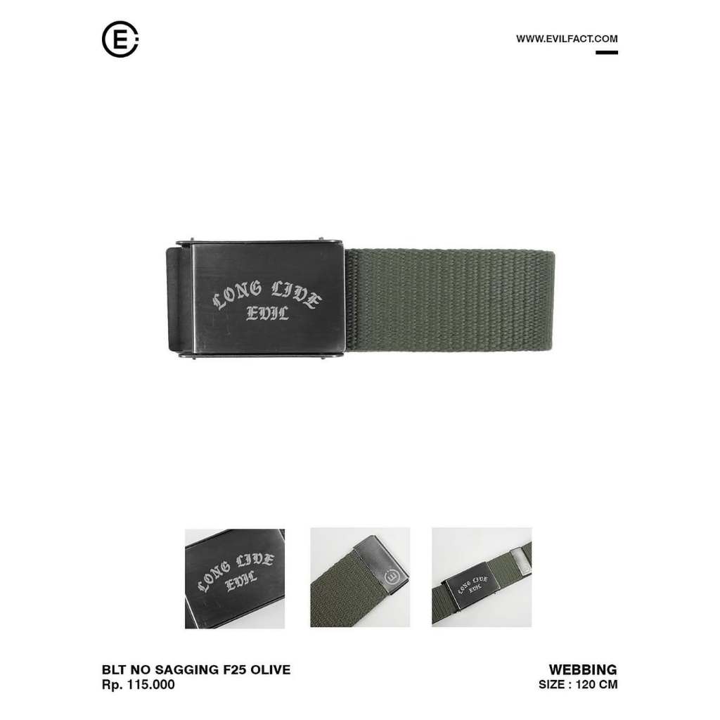 EVIL ARMY BELT - BLT NO SAGGING F25 OLIVE