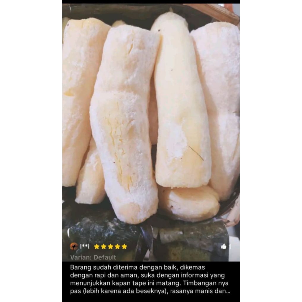 

tape singkong manis 500 gram kemasan beaek(co lebih dari satu tempat ny d satu kemasan kan )