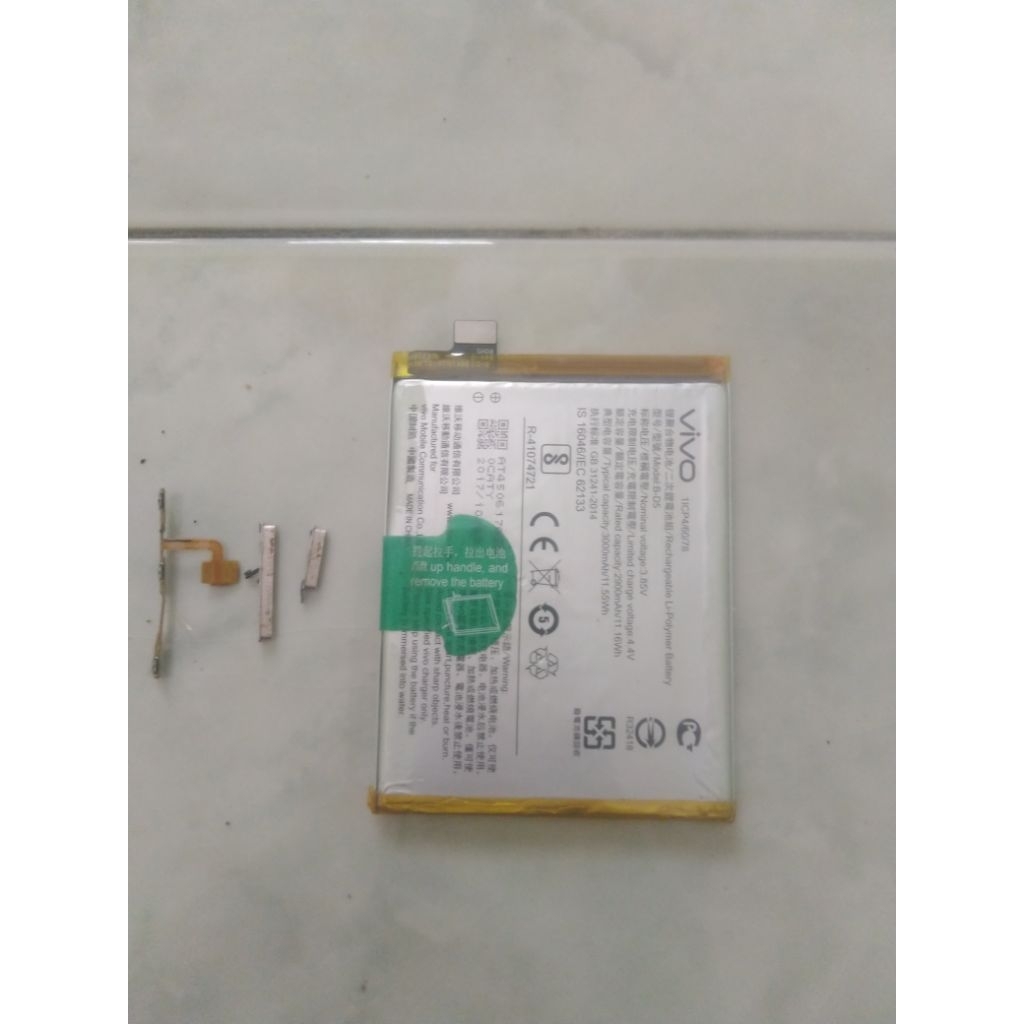 BATERE SECOND ORIGINAL VIVO V7,TOMBOL LUAR DALEM