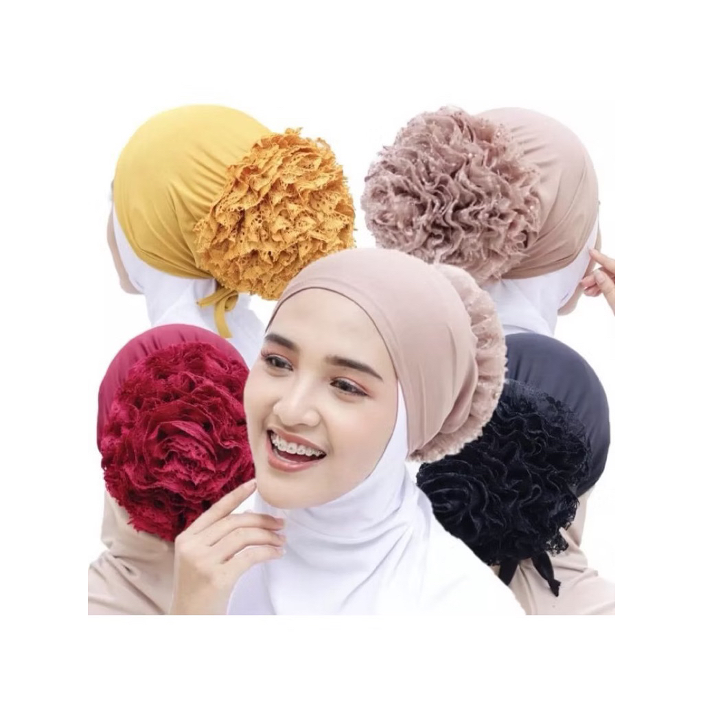 Inner turki premium mix brokat ciput cepol daleman jilbab