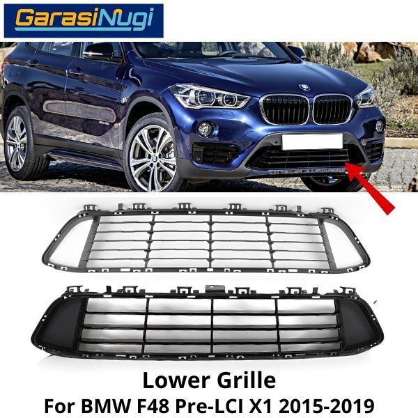 Lower Grille For BMW F48 Pre-LCI Grill Cover Bumper Bawah X1