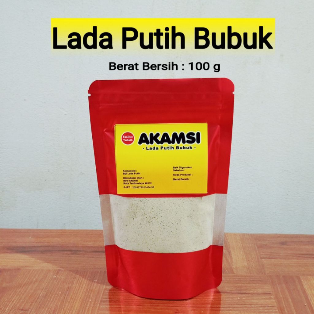 

Lada Putih Bubuk 100g / Merica Bubuk Akamsi Pouch