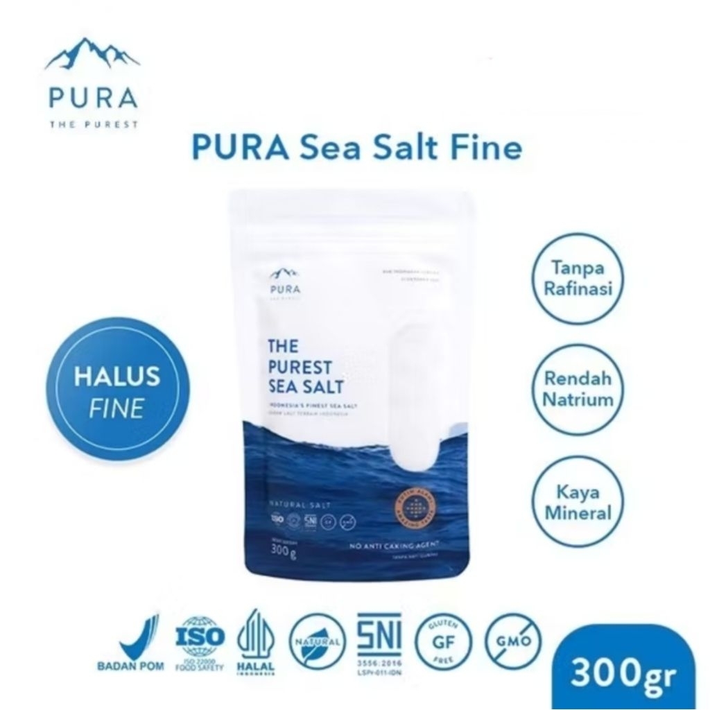 

Pura Sea Salt Fine (300gr) - Garam Laut Halus - Garam Organik - Garam Natural - Garam Laut Murni - Garam Sehat Garam Rendah Natrium - Garam Sehat