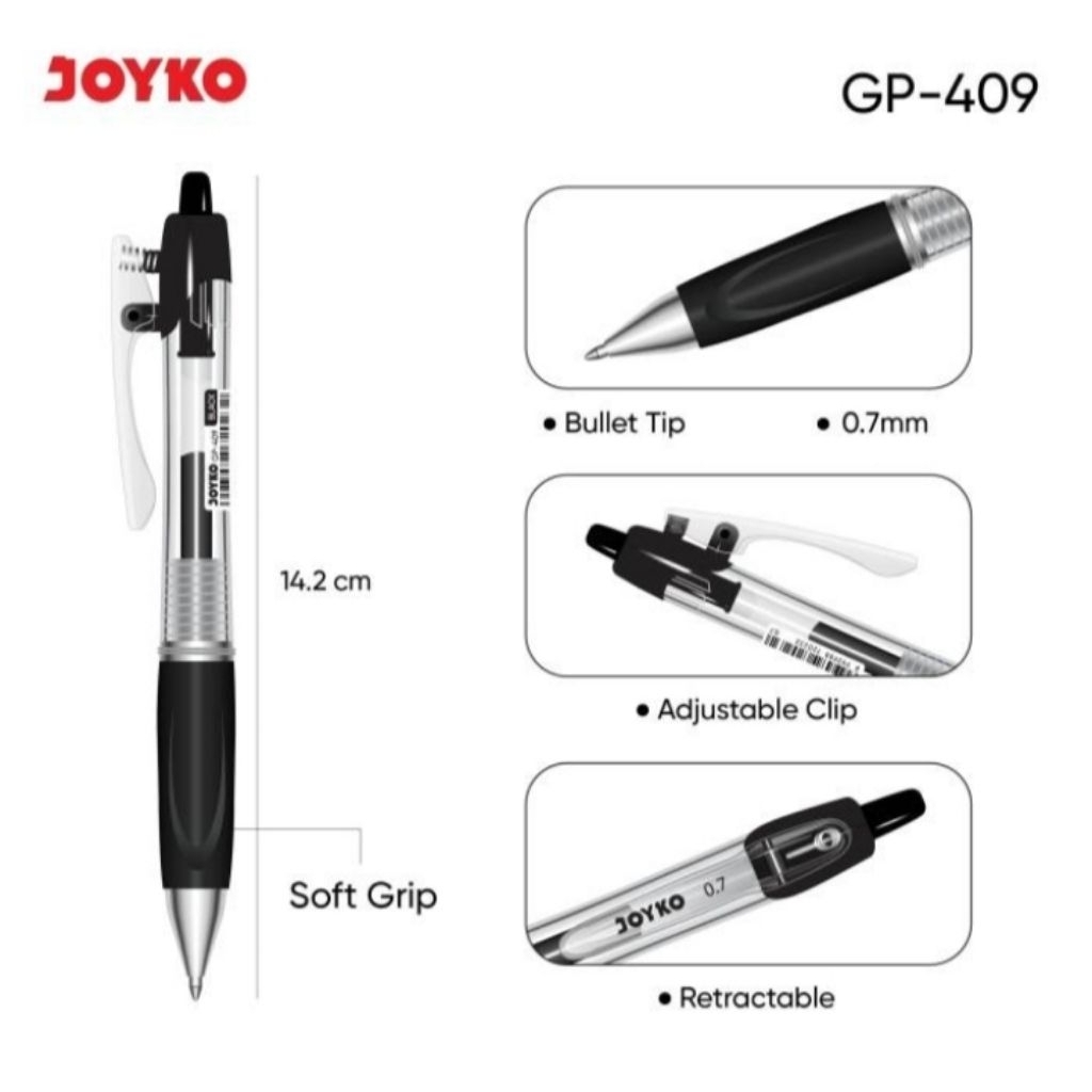 

Gel Pen Pulpen Pena Joyko GP-409 0.7 mm